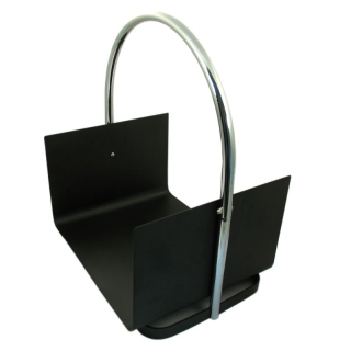Irma KMX33 Nosič koš na dřevo černý 40x30cm