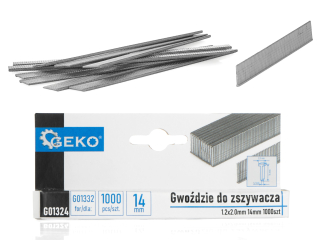 GEKO G01324 Hřebíky do sešívačky sponkovačky 1,2x2,0mm 14mm 1000ks
