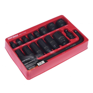 KRAFT&DELE KD11762 Nástrčné klíče hlavice 1/2" 16ks sada 6-hran