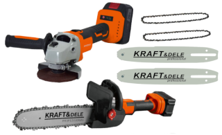 KRAFT&DELE KD10624 AKU ÚHLOVÁ BRUSKA 20V + nástavec - řetězová pila