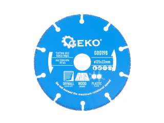 Geko G00198 Řezný kotouč na dřevo plast sádrokarton 125x22,2mm