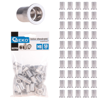 GEKO G02911H Sada hliníkových nýtovacích matic M8 50 ks