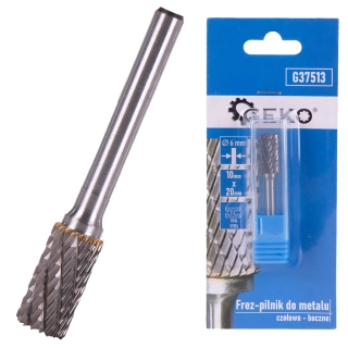 GEKO G37513 Rotační pilník fréza na kov 10x20mm, stopka 6mm