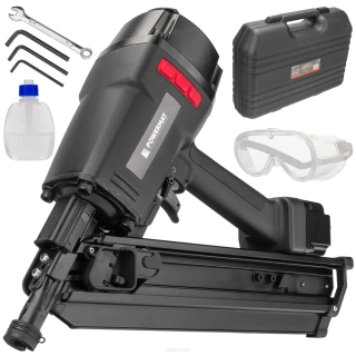 POWERMAT PM-GP-80T PRO PNEUMATICKÁ PÁSOVÁ HŘEBÍKOVAČKA 50-90mm kufřík