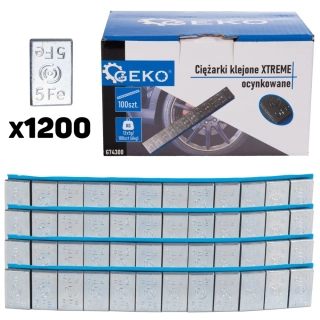 GEKO G74300 Lepená závaží XTREME pozinkovaná 12x5g sada 100 pásků (6kg)