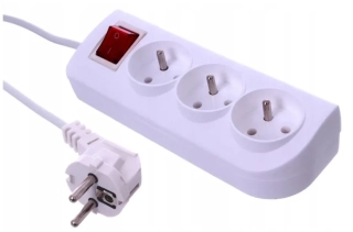 IRMA EPS-303W Prodlužovačka s vypínačem 3m 3 zásuvky prodlužovací kabel