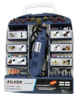 Silver S10476 Mini bruska s příslušenstvím 160W 300ks
