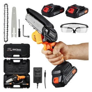 KRAFT&DELE KD10627 AKU ŘETĚZOVÁ PILA NA DŘEVO 2 BATERIE 21V 1500mAh