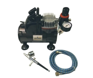 MAGMA TC-812K + AB130 Kompresor 1,5HP + airbrush pistole na malování hadice trysky