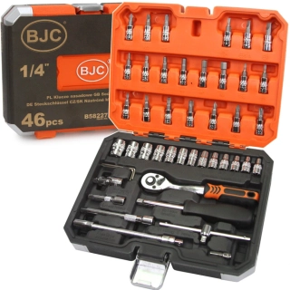 BJC B58227 Gola sada 46 dílná nástrčné klíče ráčna bity 1/4"