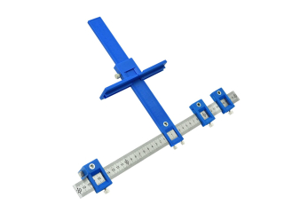 GEKO G64998 Univerzální šablona měřítko pravítko pro měření otvorů 410x300mm