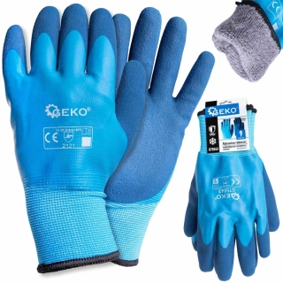 GEKO G75043 Vodotěsné zateplené zimní pracovní rukavice č.9