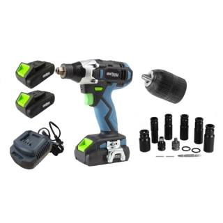KRAFT&DELE KD3407 Akumulátorový rázový utahovák 21V sada +nástvce