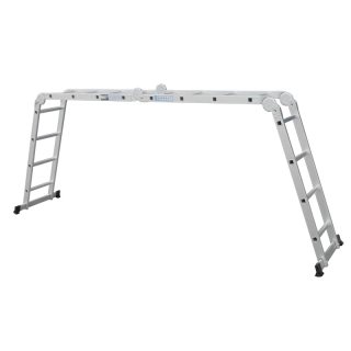IRMA DR44 Hliníkový víceúčelový žebřík s pracovní se stabilizátorem 4x4 4,7m