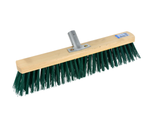 GEKO G66038 Dřevěný velký smeták, koště nylonové 40 cm, bez násady, kovový uchyt