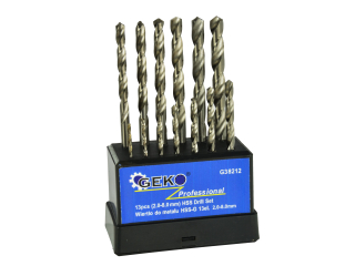 GEKO G38212 Vrtáky do kovu sada 13ks 2-8mm vrták stříbrný