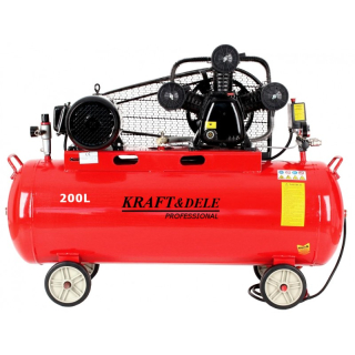 KRAFT&DELE KD1474 KOMPRESOR OLEJOVÝ 4,1kW 5,6HP 3 písty 230V 200L s odlučovačem 