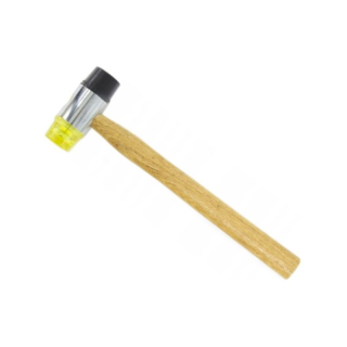KRAFT&DELE KD903 30mm Gumovo-plastové kladivo s dřevěnou rukojetí 