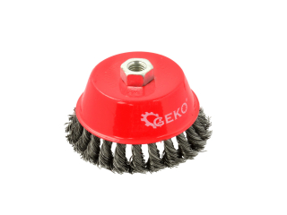 GEKO G00595 Drátěný kartáč na brusku, dráťák 125mm M14