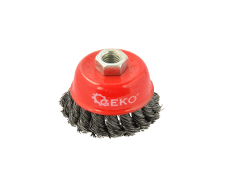 GEKO G00594 Drátěný kartáč na brusku, dráťák 75mm M14