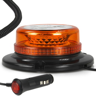 MAR-POL M82715 LED maják oranžové výstražné světlo s magnetem 10-110V 30-LED