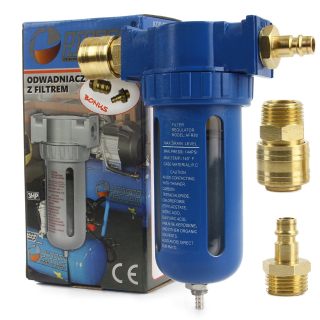 MAR-POL M80695 Vzduchový filtr + rychlospojky 1/2" do kompresoru SADA