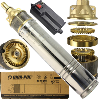 MAR-POL M79919 1100W Ponorné hlubinné čerpadlo na čistou vodu do vrtu