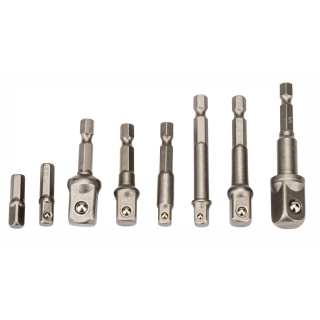 POWERMAT PM-ZAH-8T Redukce, Adaptéry HEX 8KS pro vrtačku 1/4 ", 3/8", 1/2" SADA