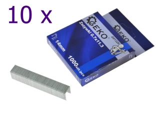 GEKO G01329 Spony do sešívačky svorky sponky 0,7x11,3x14mm 1000ks 10 balení 
