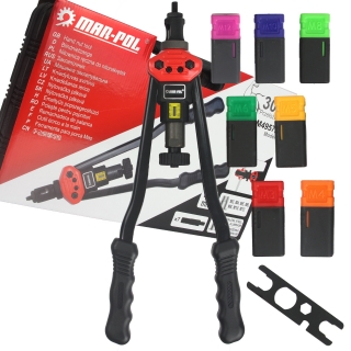 MAR-POL M49572 Kleště na nýtovací matice SADA M3-M12 na nýty 410mm