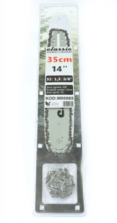 MAR-POL M86665 Vodíci lišta na pilu + 2x řetěz 14''/35cm 3/8 "1,3mm