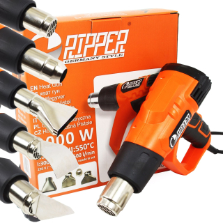 MAR-POL M04050 2000W Elektrická horkovzdušná pistole 4 trysky 2 stupně RIPPER