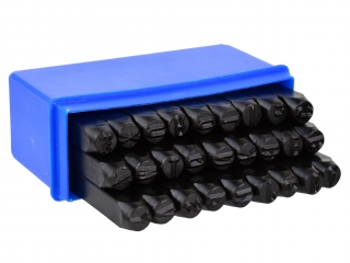 GEKO G01813 Raznice písmen razič 8mm 27ks razidla písmenková na kov, plech