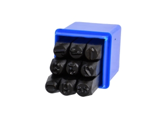 GEKO G01811 Raznice číslic razič 8mm 9ks sada raznic čísel na kov, plech