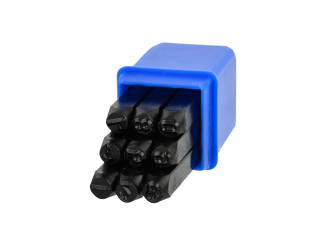 GEKO G01807 Raznice číslic razič 5mm 9ks sada raznic čísel na kov, plech