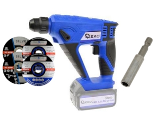 GEKO G80616 Aku příklepové vrtací kladivo SDS plus, vrtačka 18V Li-ion