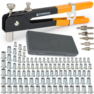 Powermat PM-NIR-86SU Ruční pákové nýtovací kleště nýtovačka + nýty M3-M8 SADA