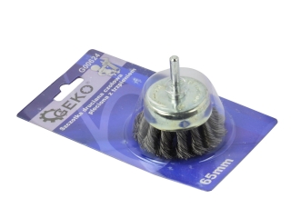 GEKO G00624 10ks Drátěný kartáč na brusku, dráťák 65mm stopka 6mm sada