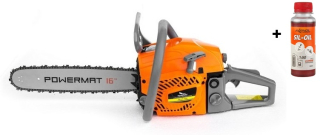 POWERMAT PM-HR-7020 MOTOROVÁ PILA řetězová benzínová 4,9HP 3,6kW řetez 16"
