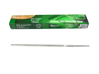 GEKO G74095 5,5 mm kulatý pilník pro ostření pilových řetězu 12ks