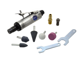 GEKO G03143 Pneumatická mini přímá bruska 1/4" příslušenství sada broušení