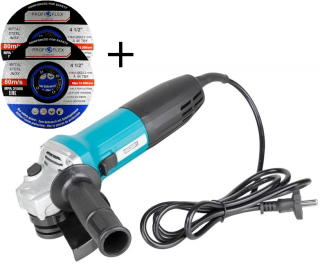 Eurocraft ECAG125 1250W 125mm KVALITNÍ UHLOVÁ BRUSKA +2 kotouče
