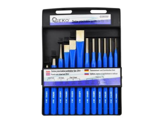 GEKO G38550 Průbojníky vyrážeče sekáče důlčík důlkovač děrovače sada 12ks