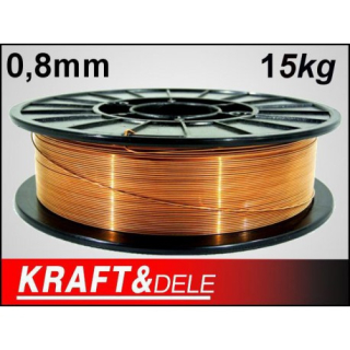 Kraft&Dele KD1150 Poměděný svařovací drát MIG 15kg/0,8mm svářečka KVA