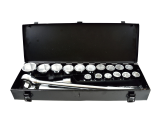 GEKO G10112 Sada nástrčných klíčů 21ks 3/4" / šestihranné klíče 19-50mm 
