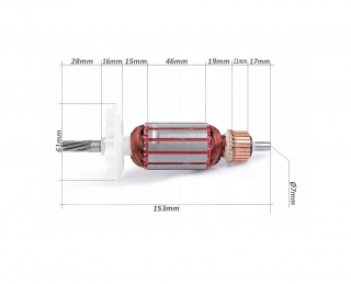 MAX 153mm Rotor pro vrtací kladivo SDS 153mm, univerzální náhradní díl