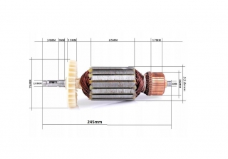 MAX 245mm Elektrický rotor pro úhlovou brusku 245mm