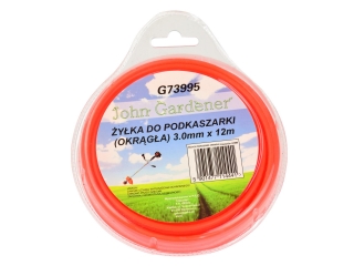 GEKO G73995 NÁHRADNÍ STRUNA DO KŘOVINOŘEZU / VYŽÍNAČE, KULATÁ 3,0mmx12m