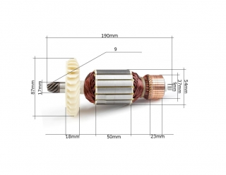 MAX 190mm Rotor pro elektrickou pilu 9 fréz/zubů 190mm, univerzální náhradní díl