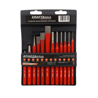 KRAFT&DELE KD10111 Průbojníky vyrážeče sekáče důlčík důlkovač děrovače sada 12ks